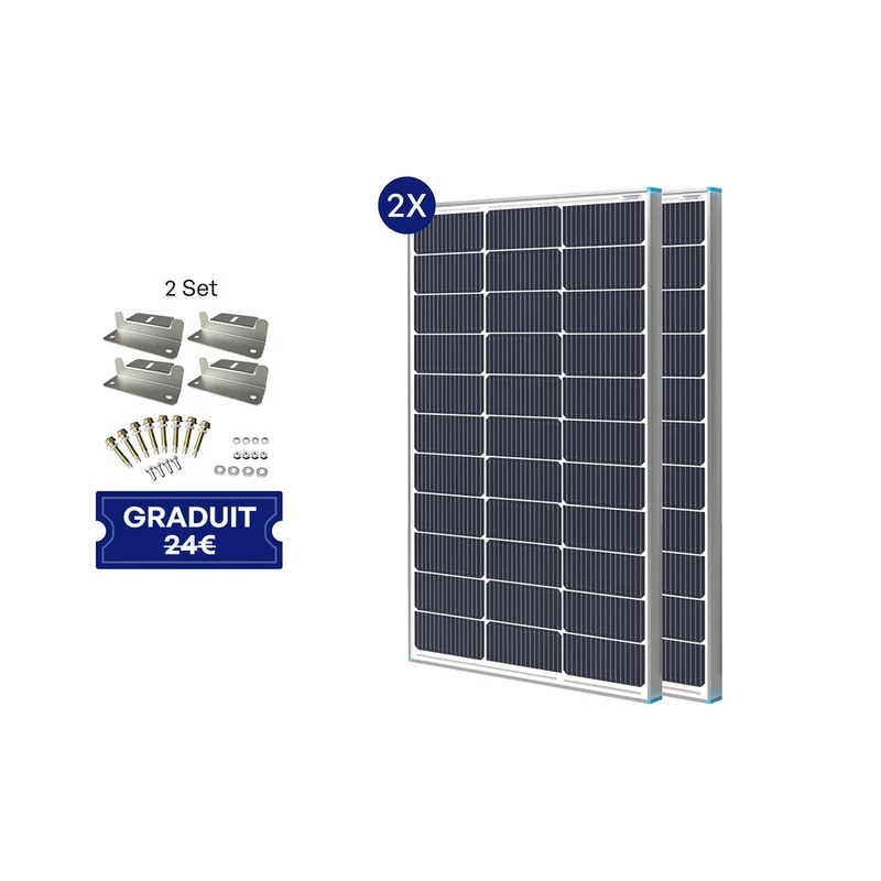 12V/24V 200W Panneau Solaire N-Type 16BB pour Camping-Car et Système Off-Grid