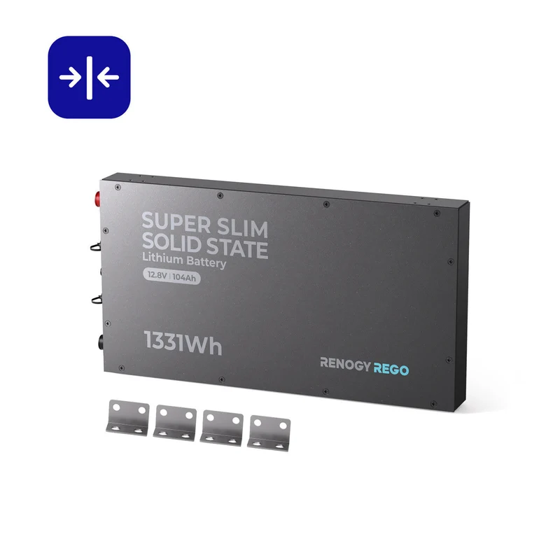 REGO - 12.8V 104Ah Super Slim Lithium Iron Phosphate Battery