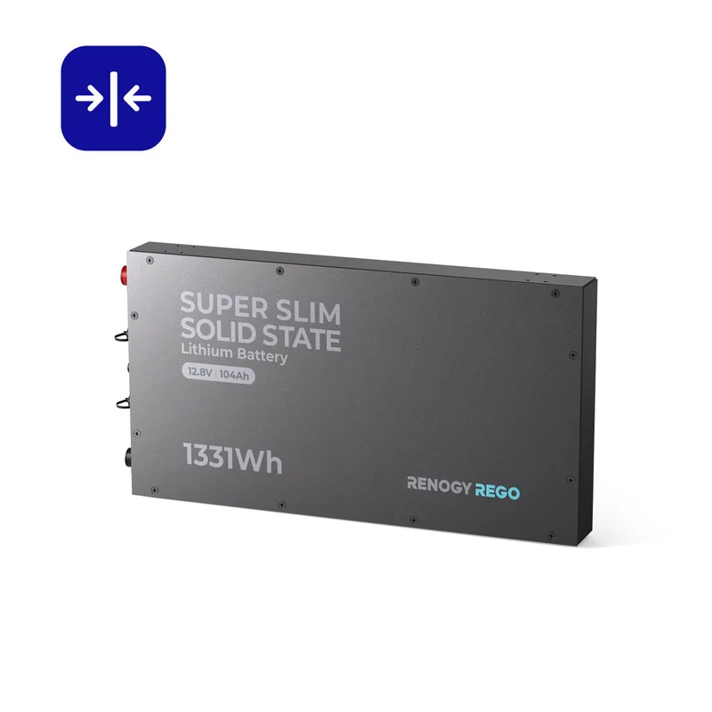 REGO - 12.8V 104Ah Super Slim Lithium Iron Phosphate Battery