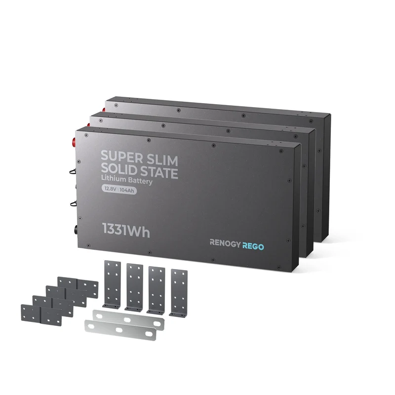 REGO - 12.8V 104Ah Super Slim Lithium Iron Phosphate Battery