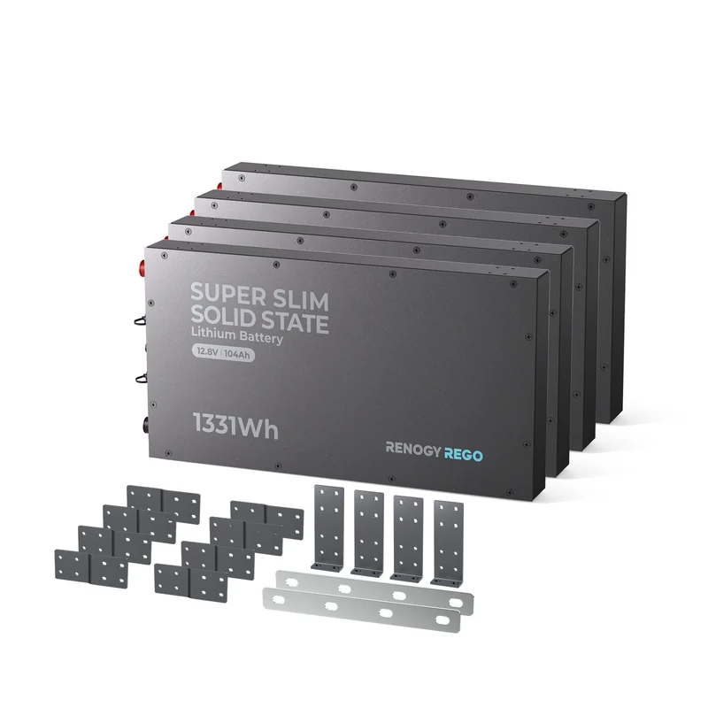 REGO - 12.8V 104Ah Super Slim Lithium Iron Phosphate Battery