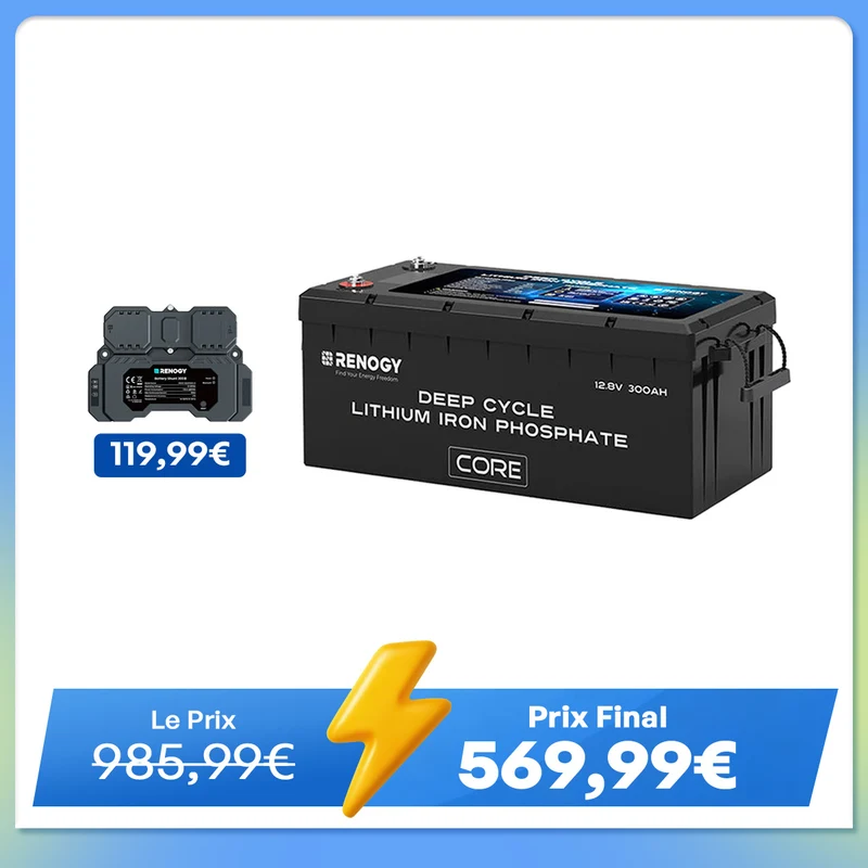 Core – 12,8V 300Ah LiFePO4 Batterie Lithium Auto-Chauffage