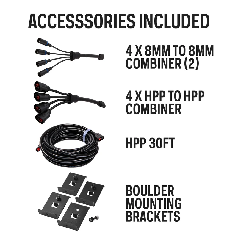 (6) Boulder 100 Solar Panel Mountable Bundle