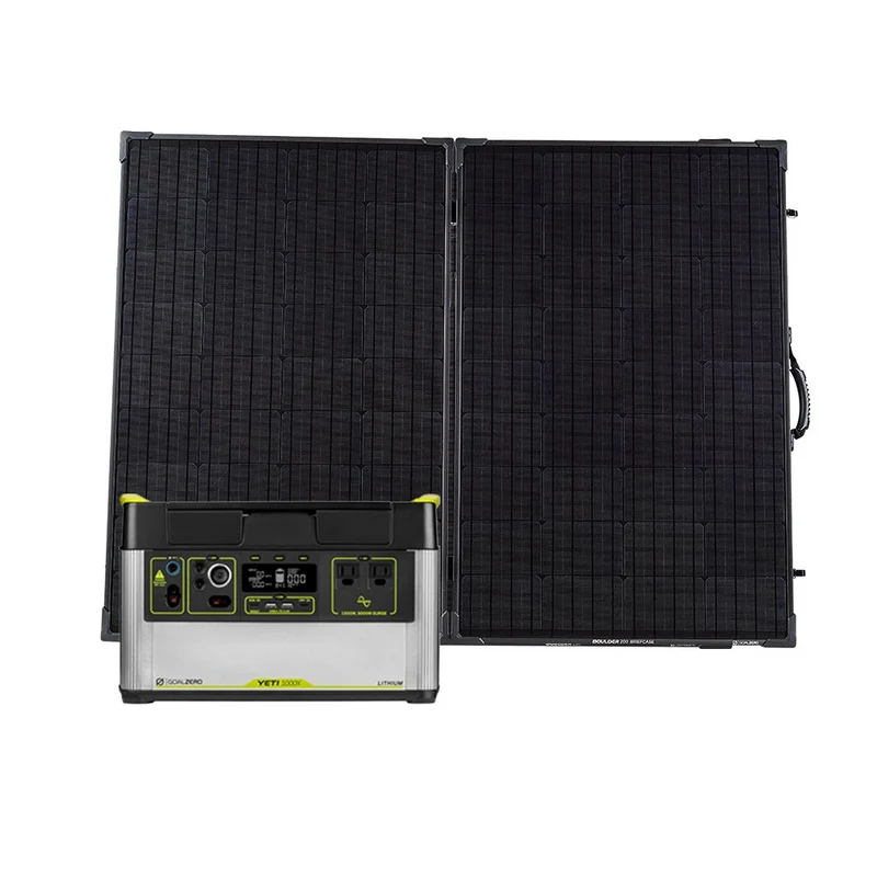 Yeti 1000X + Boulder 200 BC Solar Generator