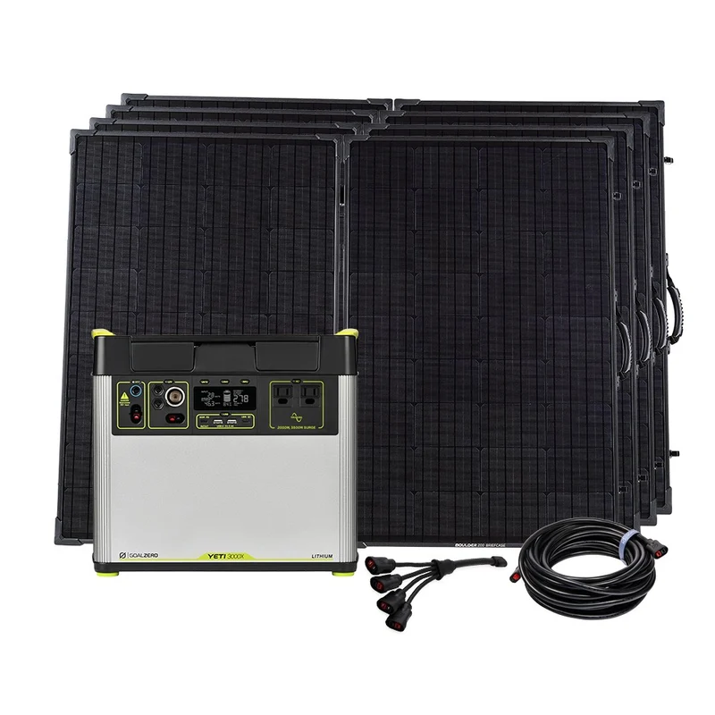 Yeti 3000X + (4) Boulder 200 BC Solar Generator