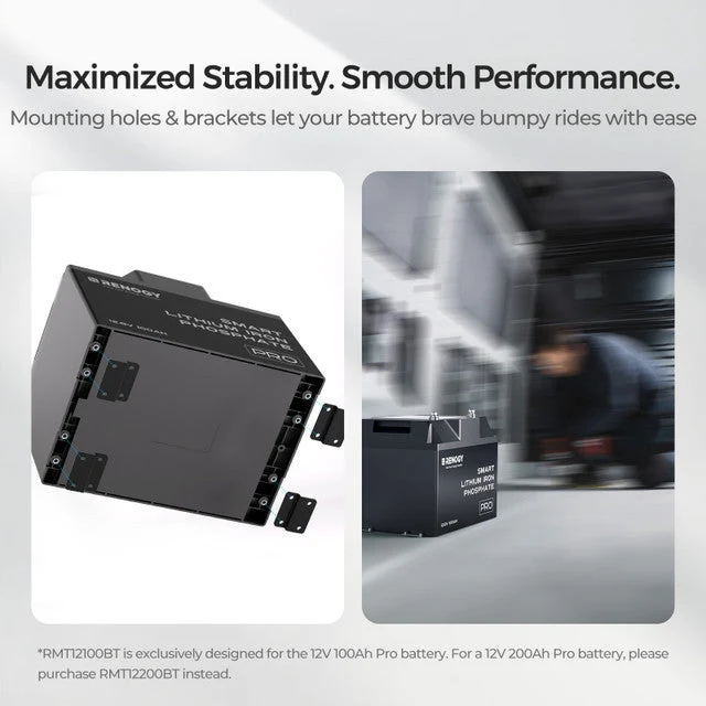 Renogy Mounting Brackets for 12V 100Ah Pro LiFePO4 Batteries (Set of 4)