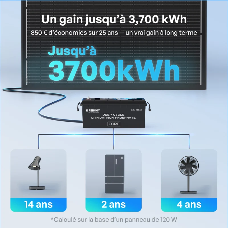 12V 200W ShadowFlux Panneau Solaire Anti-Ombrage pour Camping-Car et Système Hors Réseau