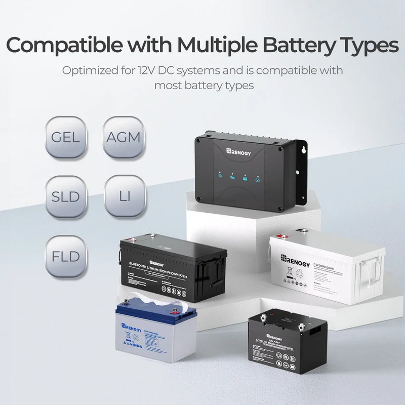 12V 30A Chargeur de Batterie DC-DC MPPT Double Entrée