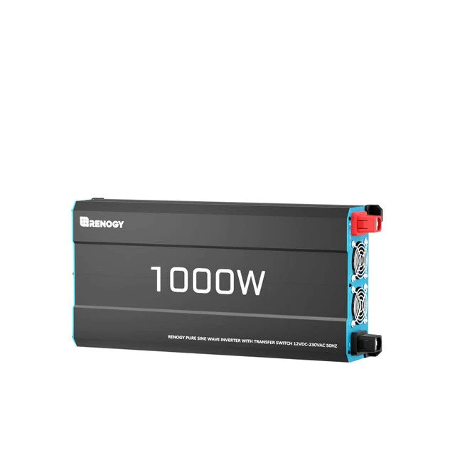 12V 1000W Onduleur Solaire DC-AC à Onde Sinusoïdale Pure, Idéal pour Camping-Car, Van Aménagé et Systèmes Hors Réseau