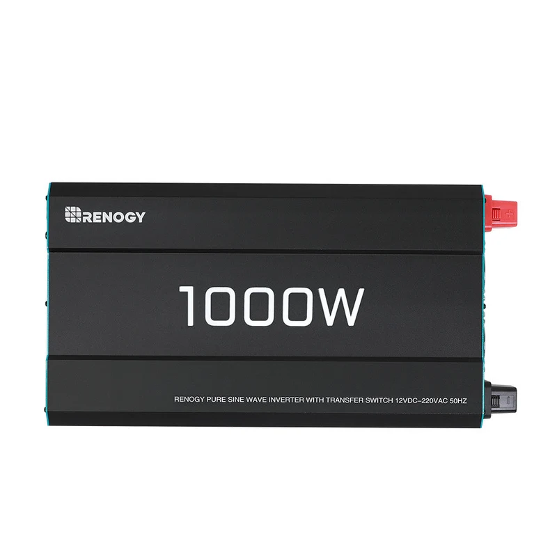 12V 1000W Onduleur Solaire DC-AC à Onde Sinusoïdale Pure, Idéal pour Camping-Car, Van Aménagé et Systèmes Hors Réseau