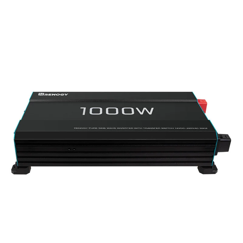 12V 1000W Onduleur Solaire DC-AC à Onde Sinusoïdale Pure, Idéal pour Camping-Car, Van Aménagé et Systèmes Hors Réseau