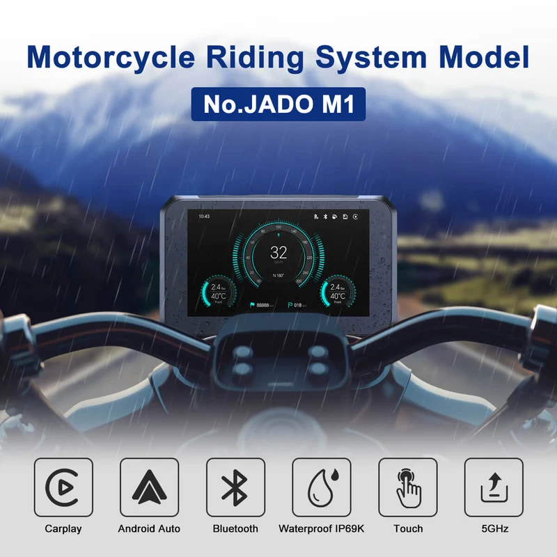JADO S1 Motorcycle CarPlay Display Kit