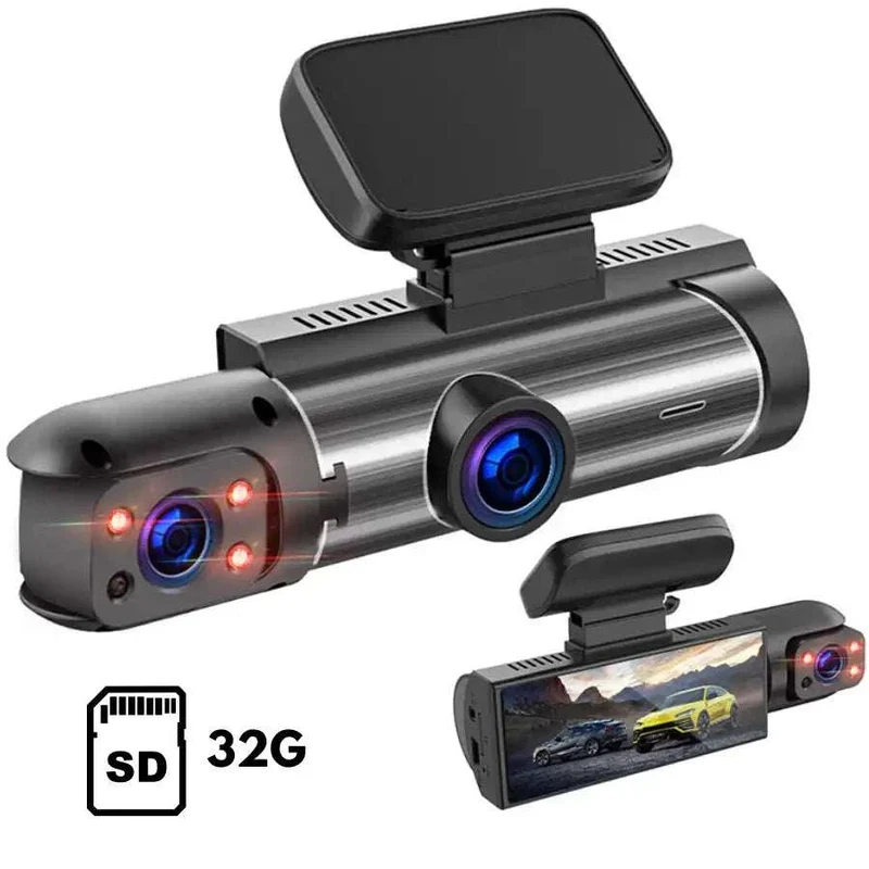Dashcam NUOKAIQI 1080p vue avant et intérieure