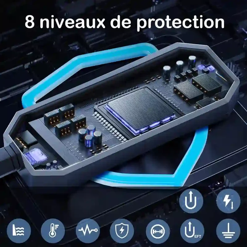 Câble T2 à prise domestique Boitier Controle Intensité ANDAIIC