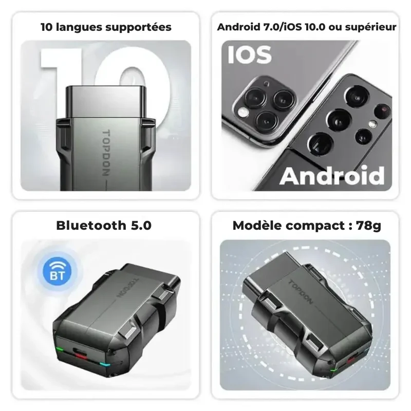 Boitier Diagnostic OBD2 TOPDON Topscan