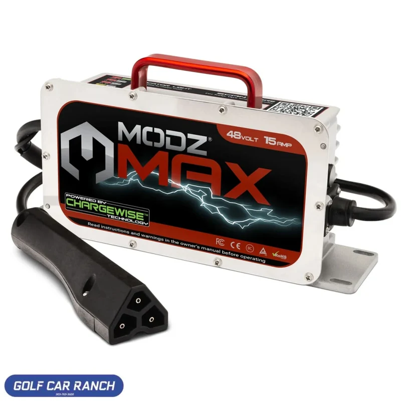 MODZ MAX48 15 Amp EZGO RXV & TXT48 Battery Charger for 48 Volt Golf Carts