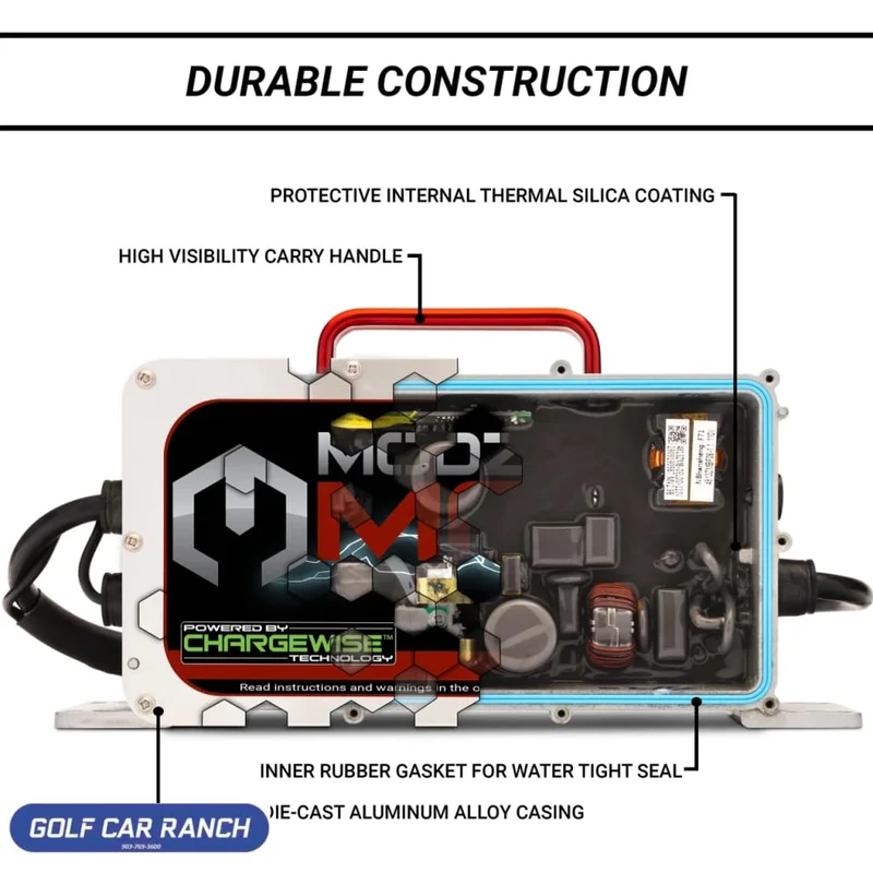 MODZ MAX48 15 Amp EZGO RXV & TXT48 Battery Charger for 48 Volt Golf Carts