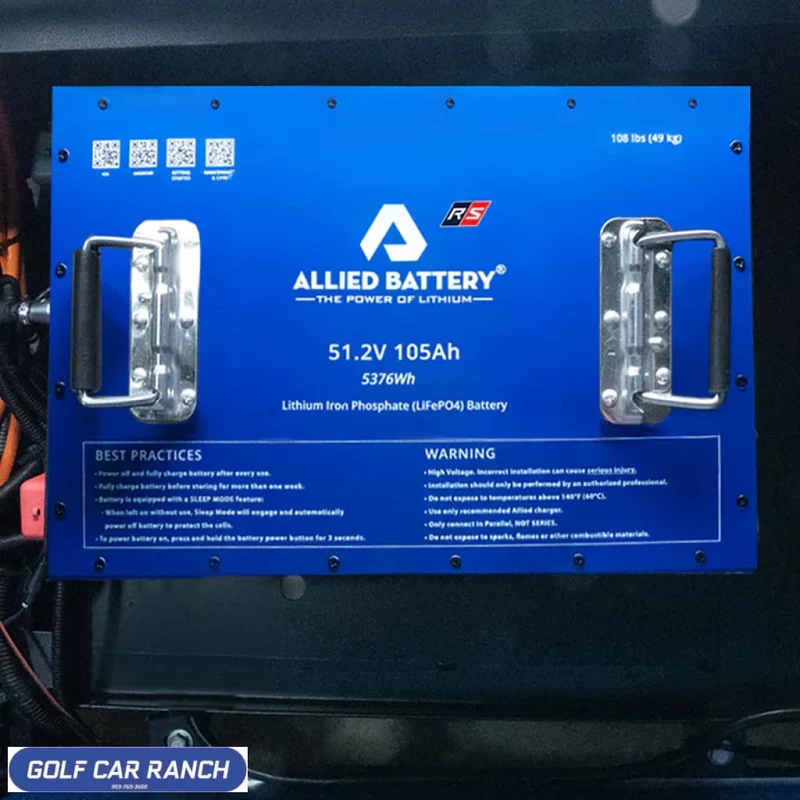 Allied RS Club Car DS Commercial 48V Lithium LiFePO4 Battery Package 105AH - Golf and UTV