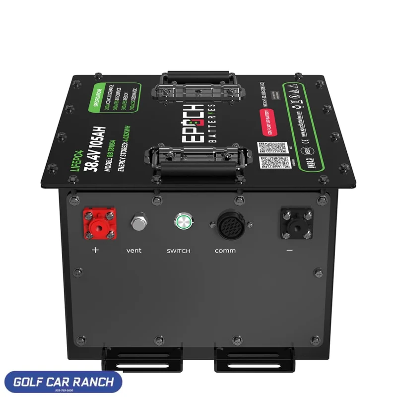 EPOCH 36V 105Ah, E-Z-GO - LiMax Series - Lithium (LiFePO4) Golf Cart Battery - Complete Kit