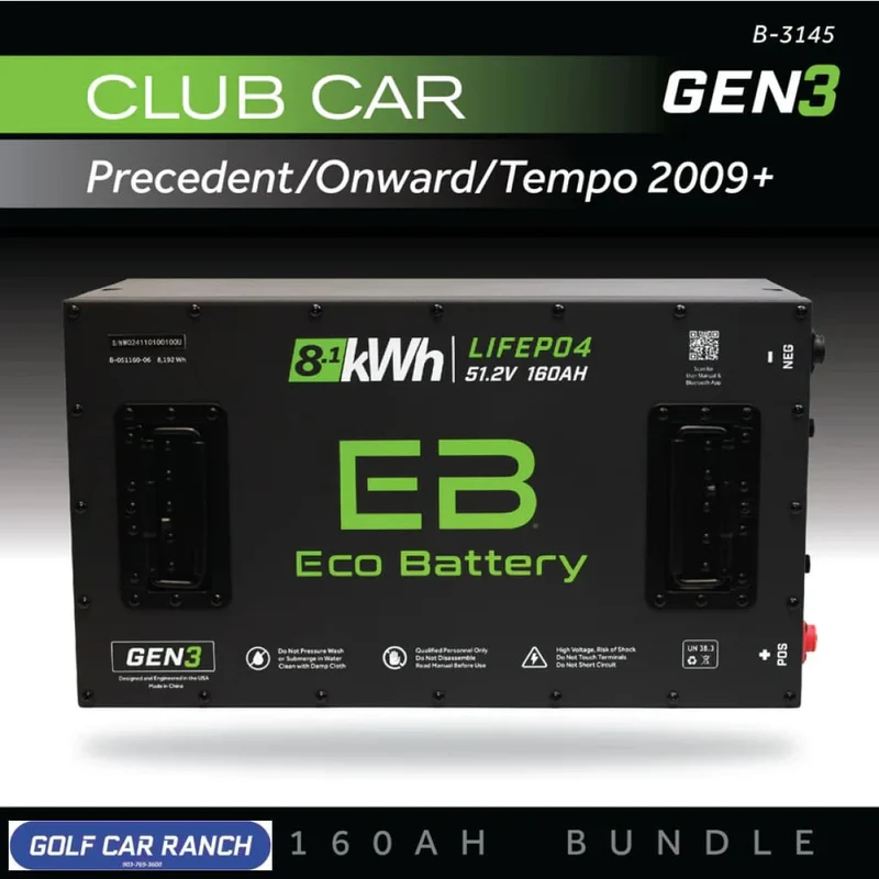 Lithium Ion 51V 160Ah Club Car Precedent, Tempo, Onward (09+) Bundle - 48 VOLT