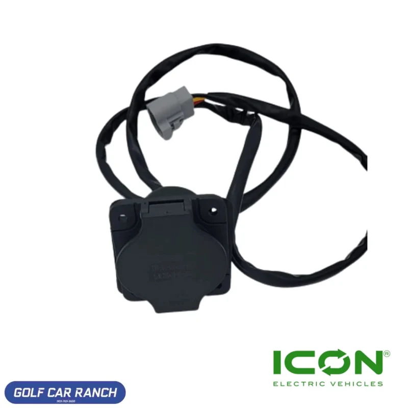 CHGR-704-IC Charger Receptacle for ECO by ICON, ICON Commercial, ICON-HD, and ICON EV Golf Carts