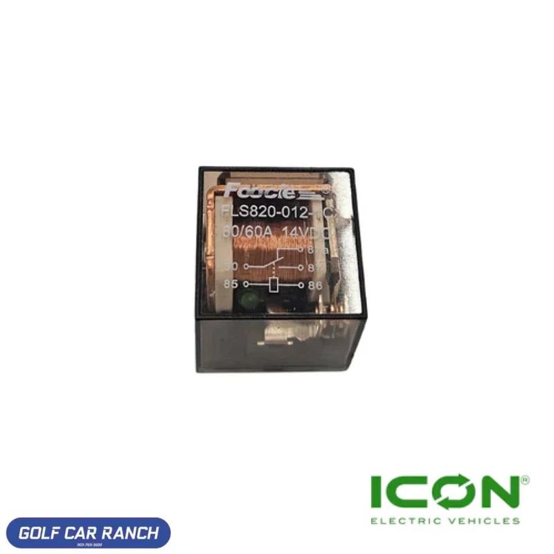 ELE-706-IC 12-Volt 80Amp 5 Pin Relay for ICON Gas and ICON EV Golf Carts