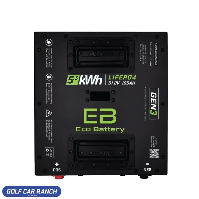 51V 105AH Thru-Hole Battery Bundle / Club Car Precedent/Onward/Tempo B-3132