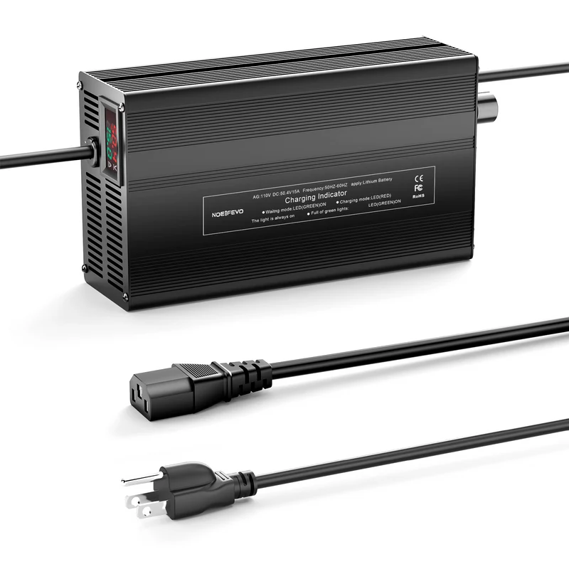 NOEIFEVO 50.4V 1A-15A Current Adjustable Battery Charger for 44.4V 12S Lithium Li-ion Lipo Battery, Ebike Scooter Electric Motorcycle Charger
