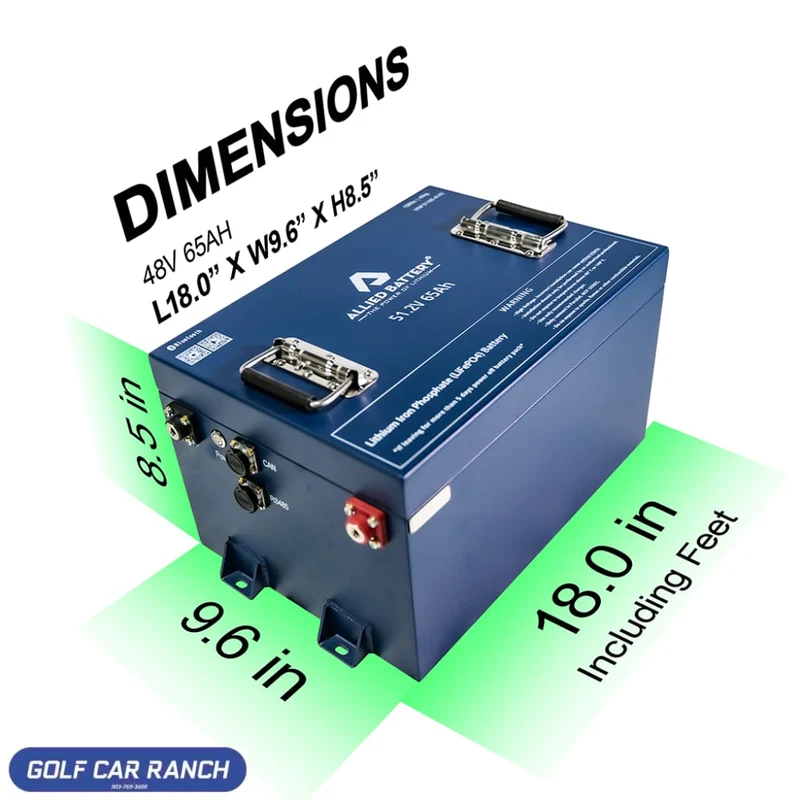 Lithium Golf Cart Battery Allied 48V 65AH Commercial Golf Cart Battery Set