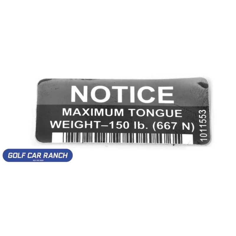 1011553 DECAL, TRAILER HITCH
